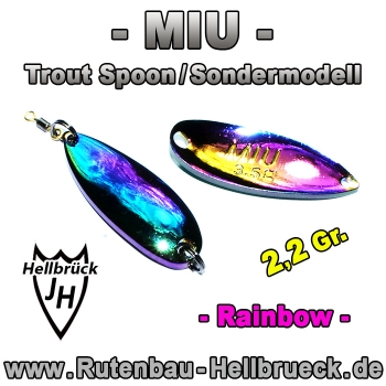 M.I.U. Spoon - Rainbow - 2,2 Gr. - Sondermodell - incl. Haken - Nadelscharf !!!